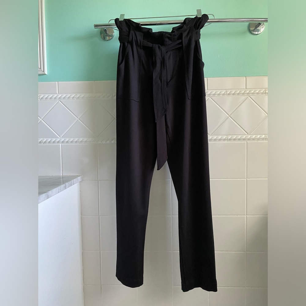 Black Paper Bag Jersey Joggers